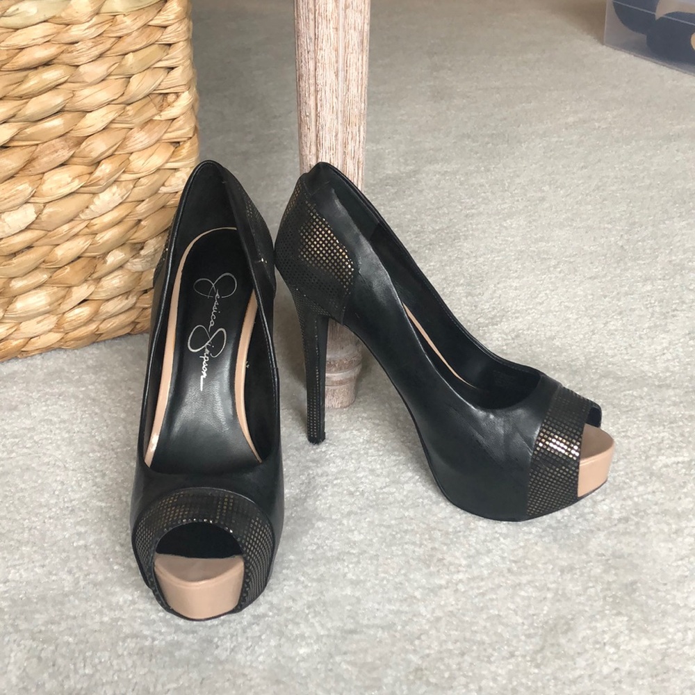 Jessica Simpson peep toe heels